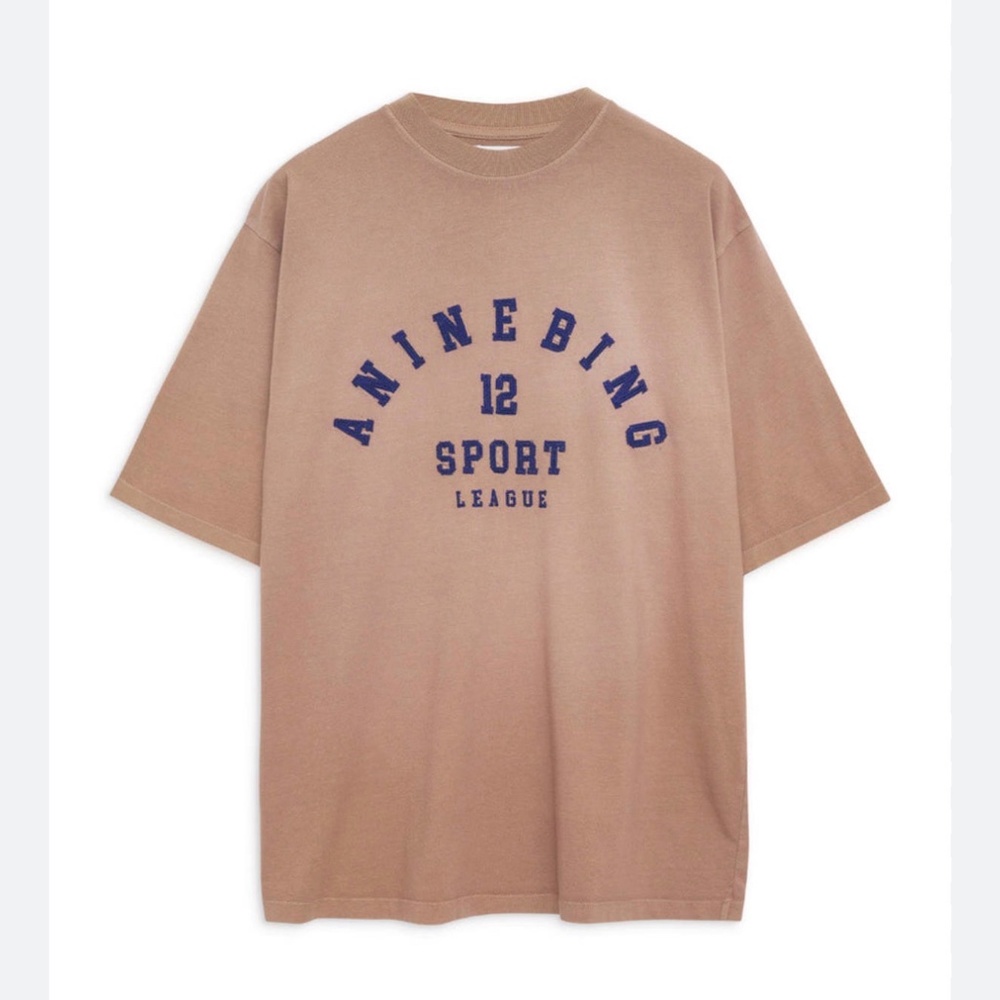 Anine Bing Caden Tee League/Camel Size Small
